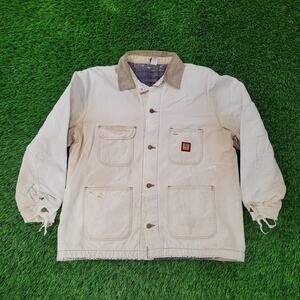 Vintage Big-Ben Chore Jacket Large 26x28 Fraying Baggy USA 70s 80s